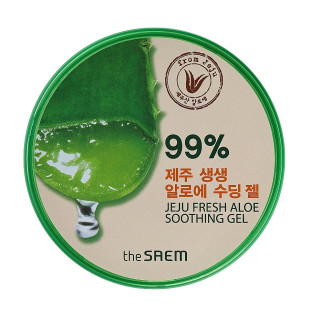 Гель Алое Универсальный Увлажняющий в тюбике The Saem Jeju Fresh Aloe Soothing Gel 99% 300ml